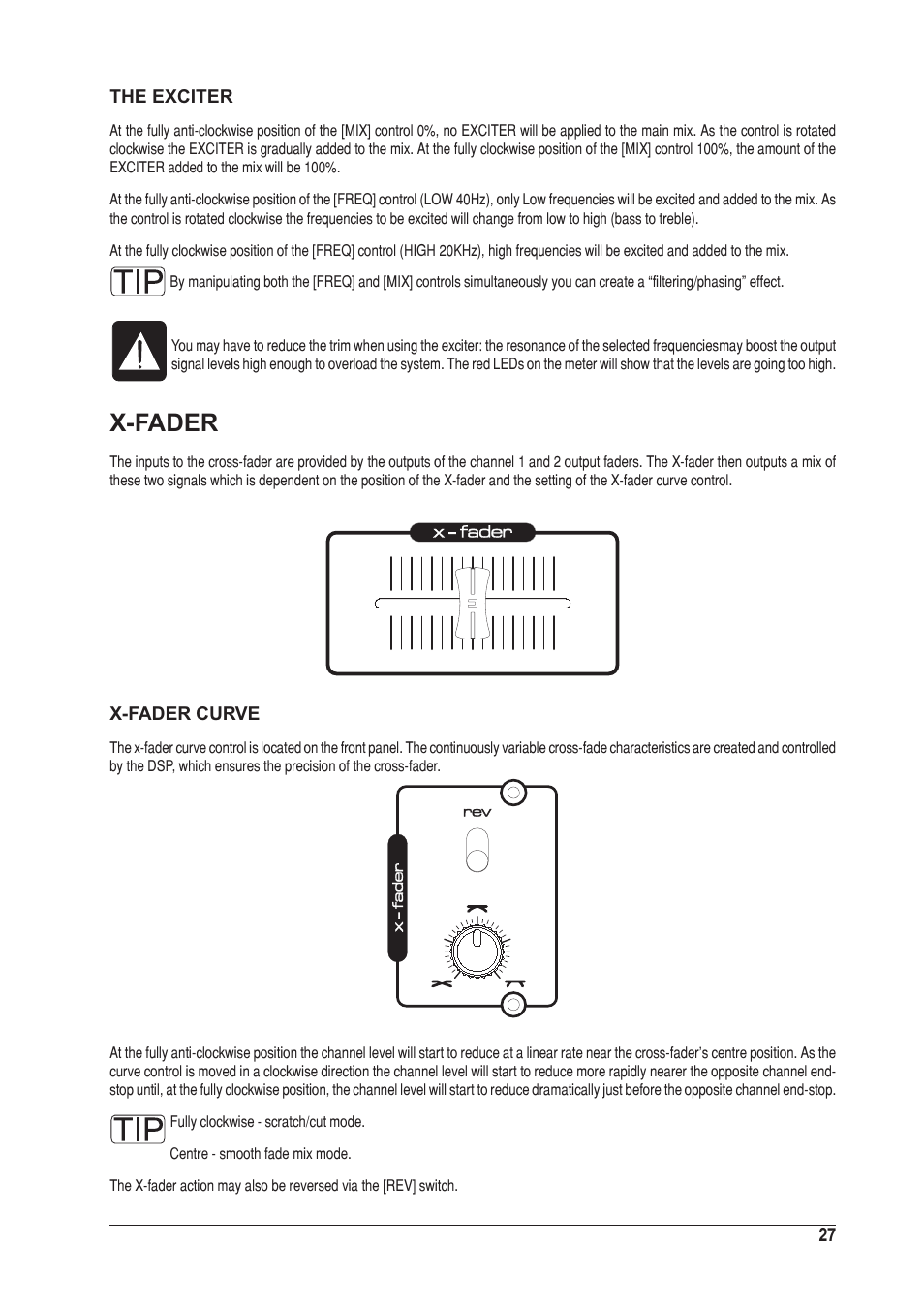 X-fader | SoundCraft UREI 1601S User Manual | Page 27 / 44