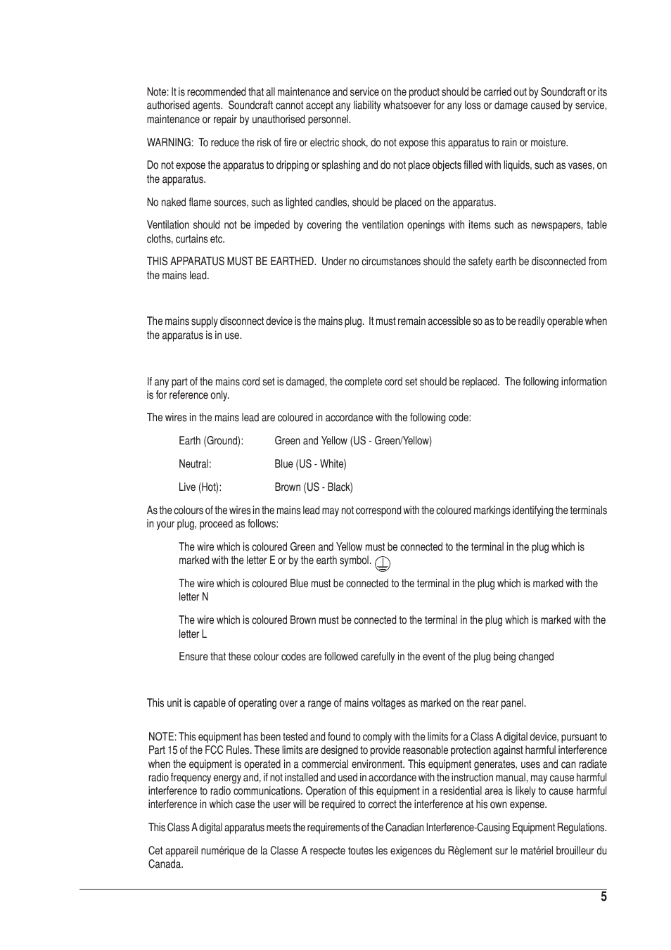 SoundCraft UREI 1601S User Manual | Page 5 / 44