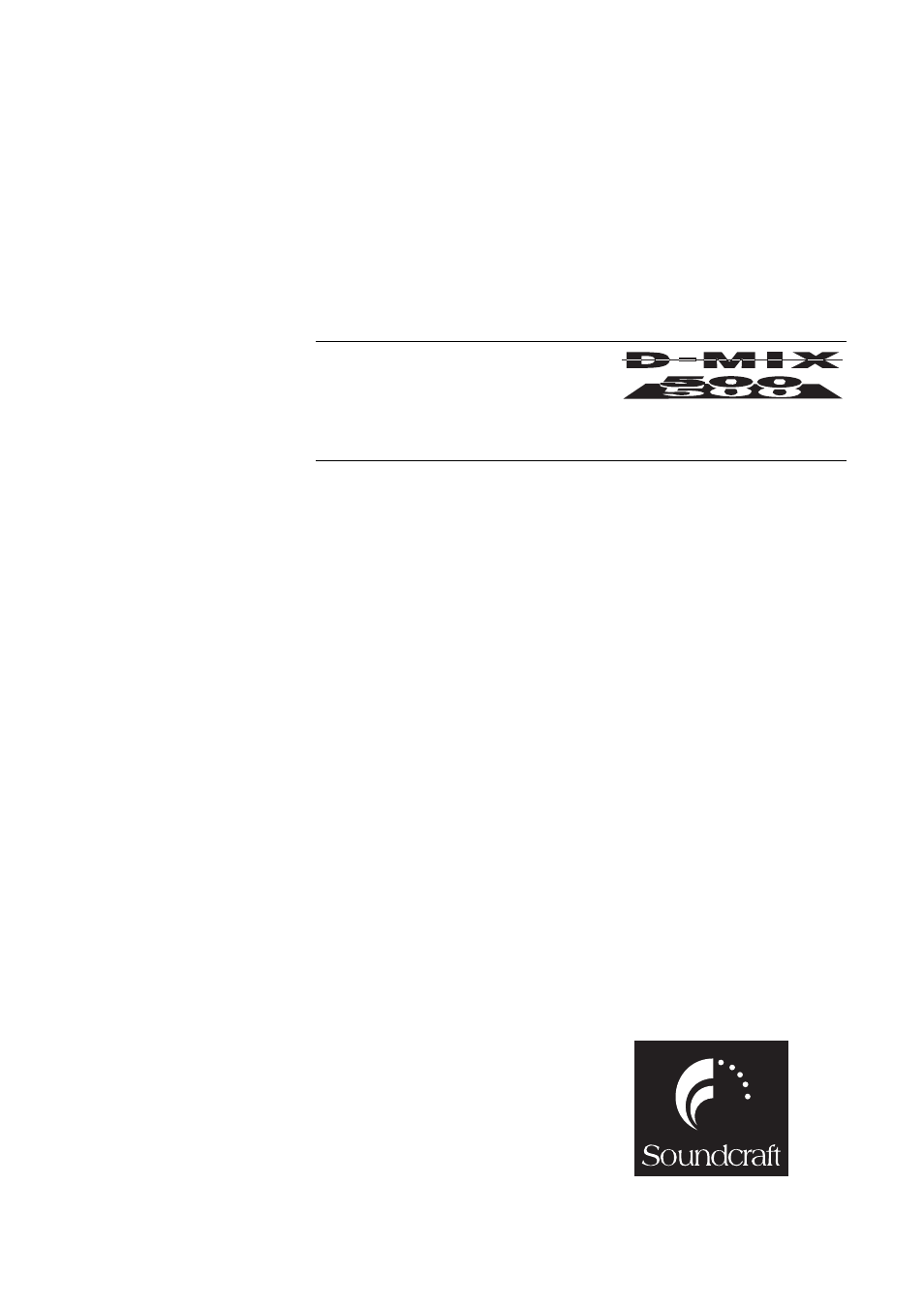 SoundCraft D-Mix 500 User Manual | 36 pages