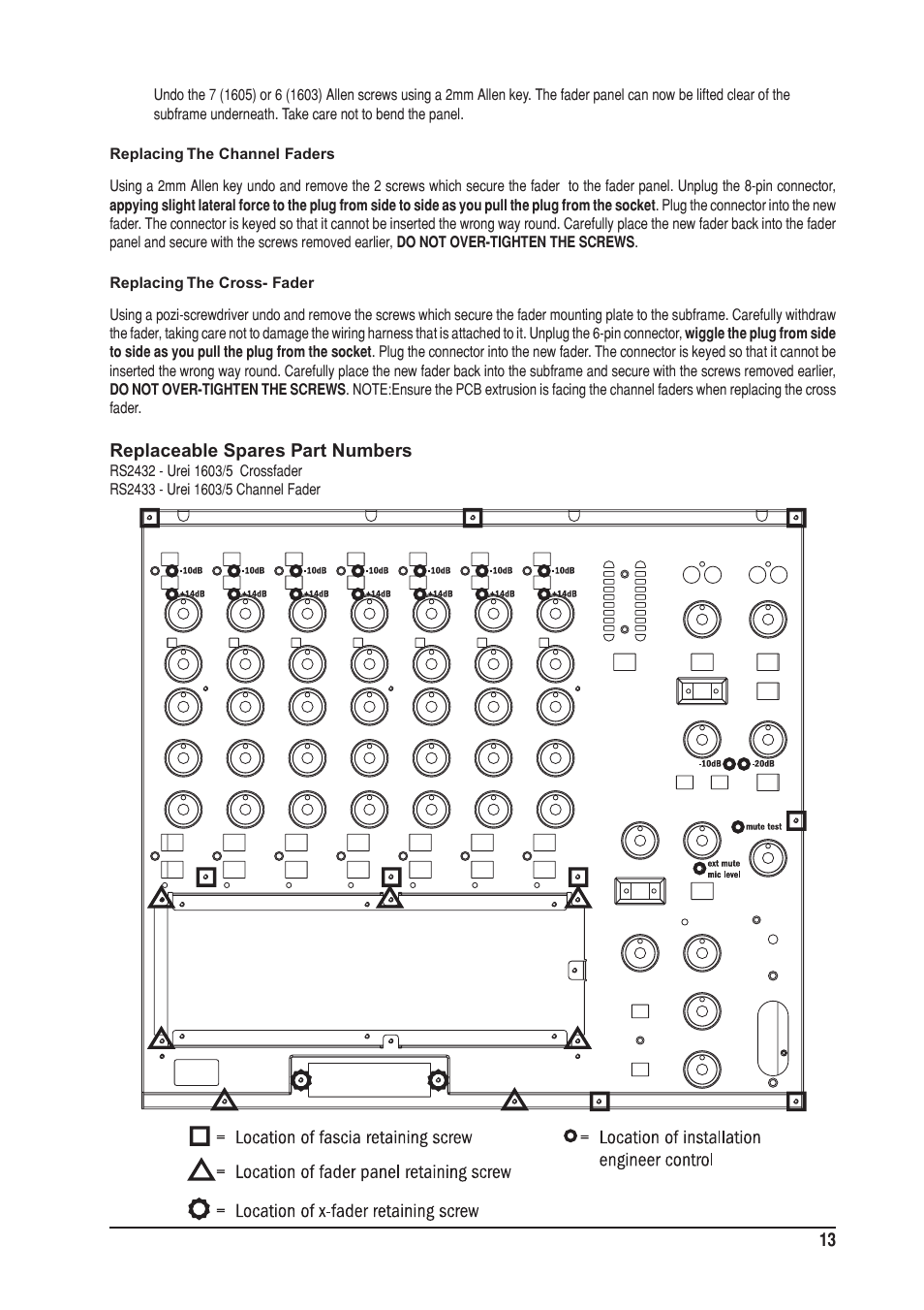 SoundCraft UREI  1603 User Manual | Page 13 / 32