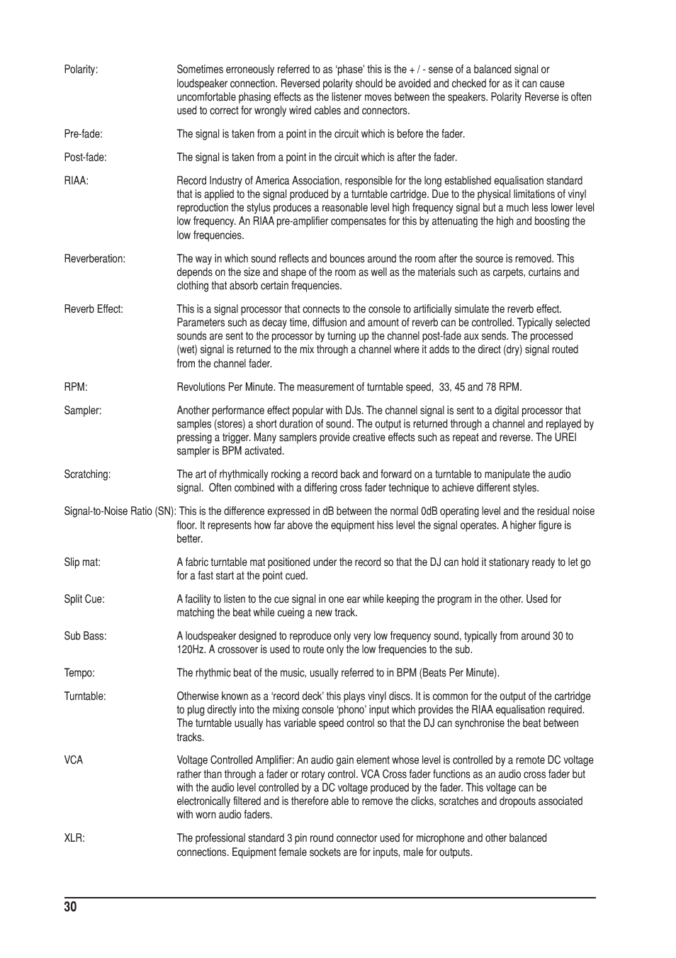 SoundCraft UREI  1603 User Manual | Page 30 / 32