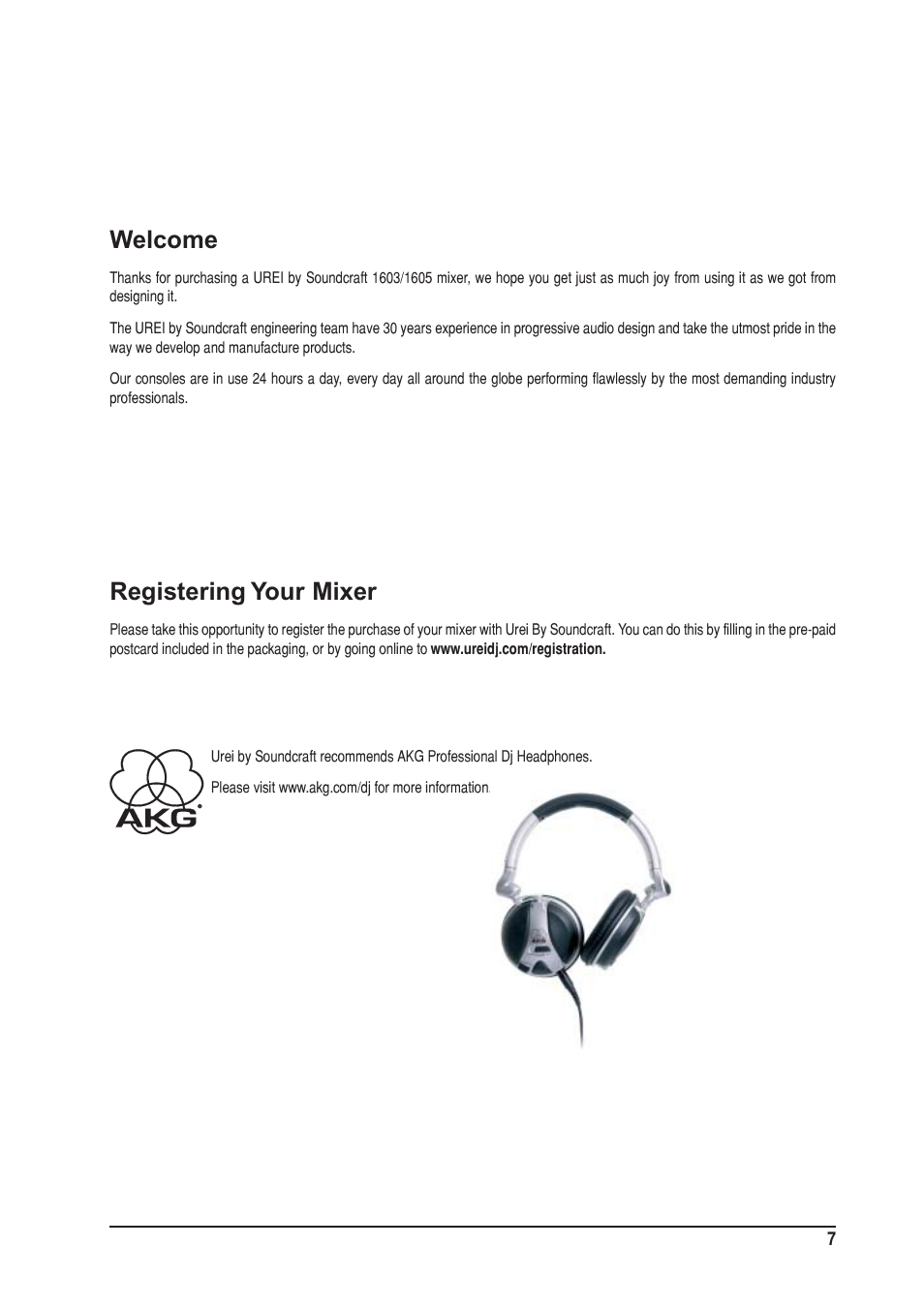 Intr | SoundCraft UREI  1603 User Manual | Page 7 / 32