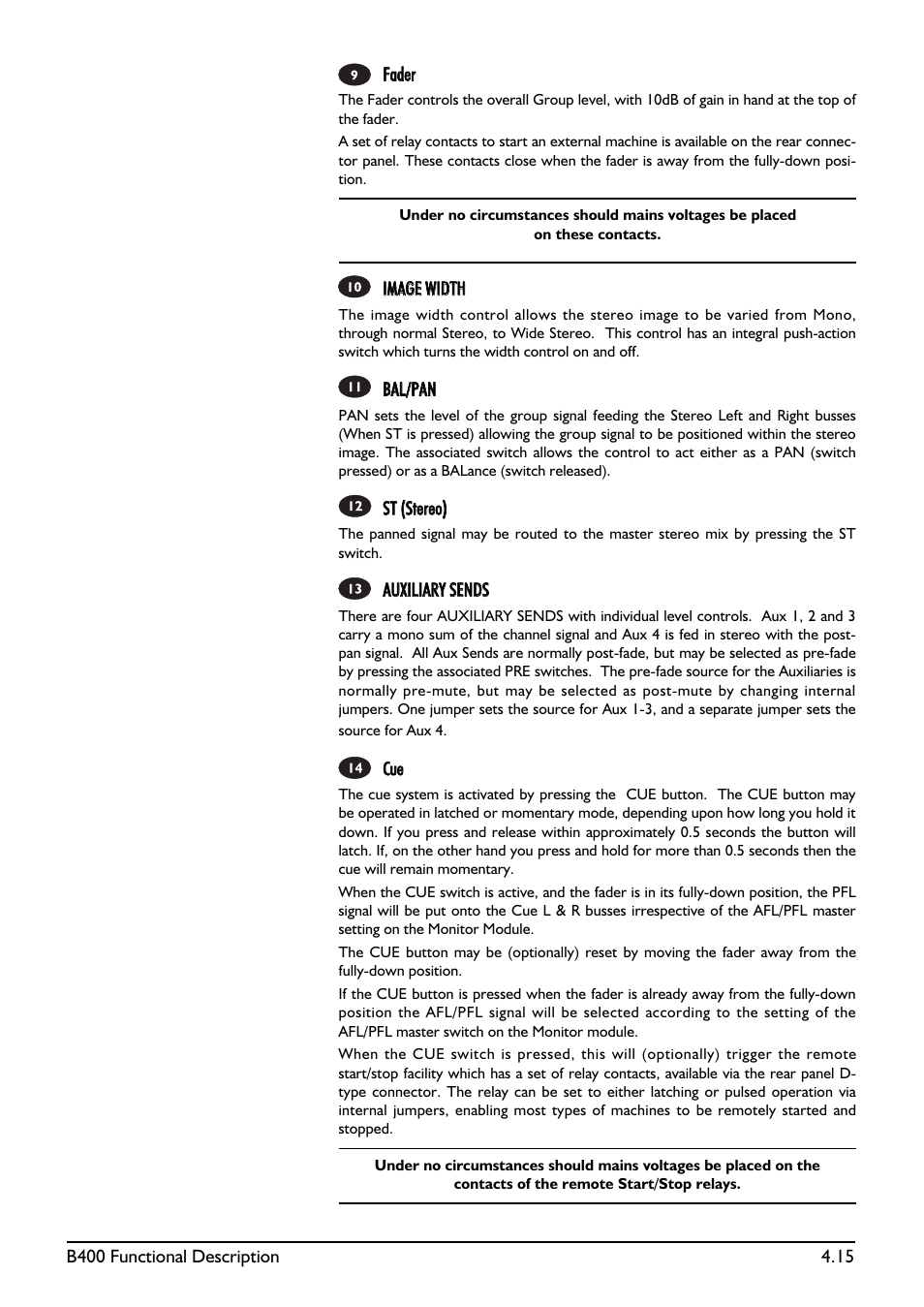 SoundCraft B400 User Manual | Page 43 / 60