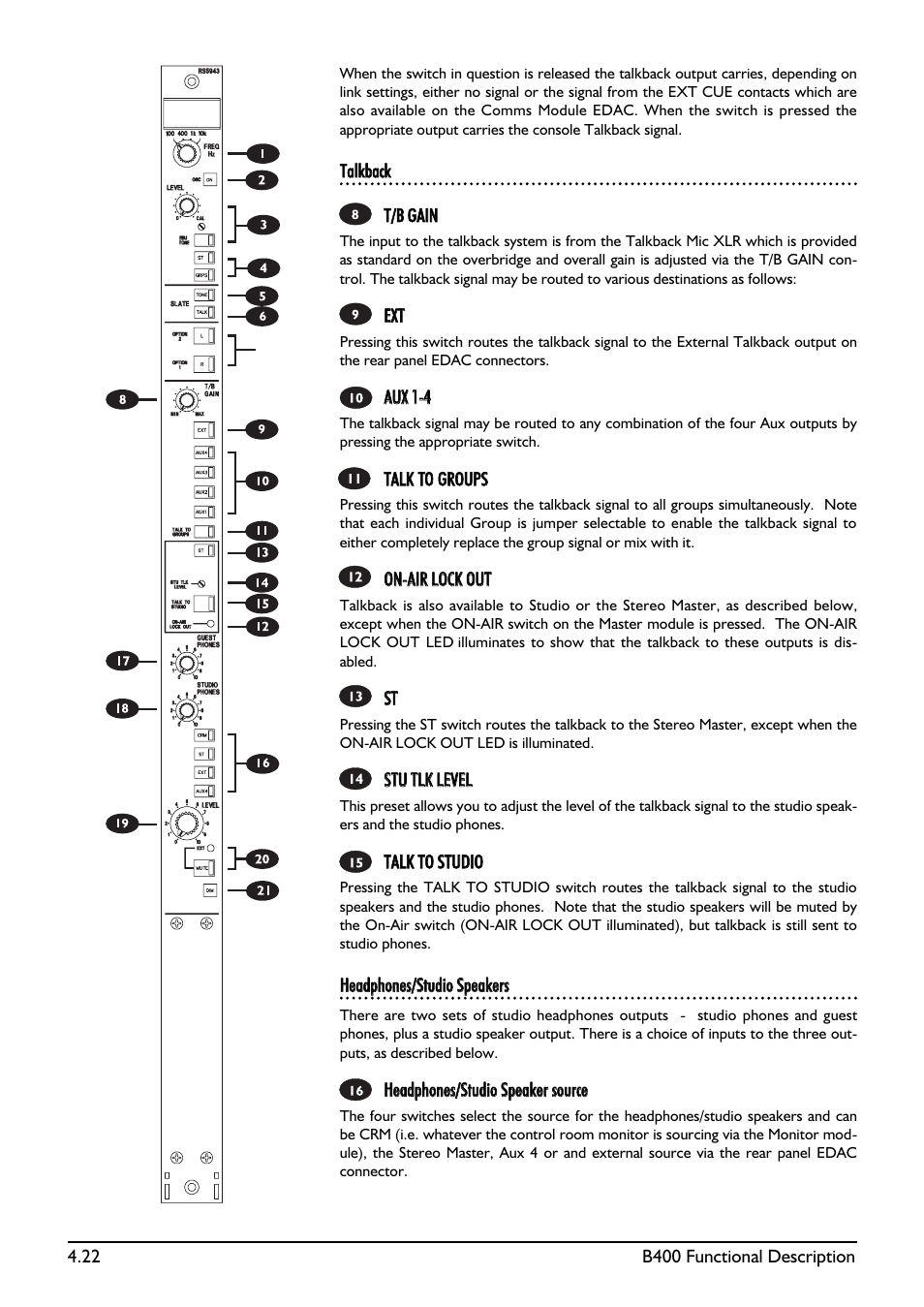 SoundCraft B400 User Manual | Page 50 / 60