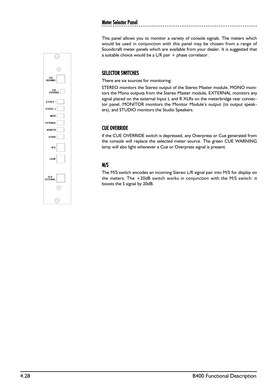 SoundCraft B400 User Manual | Page 56 / 60