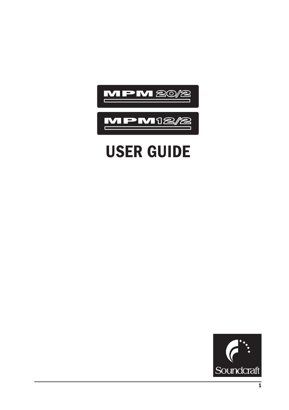 SoundCraft MPM 20/2 User Manual | 32 pages