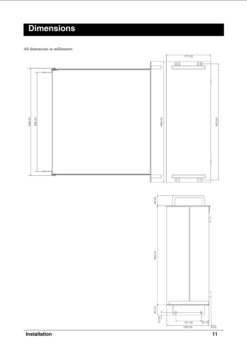Dimensions | SoundCraft CPS2000 User Manual | Page 15 / 52
