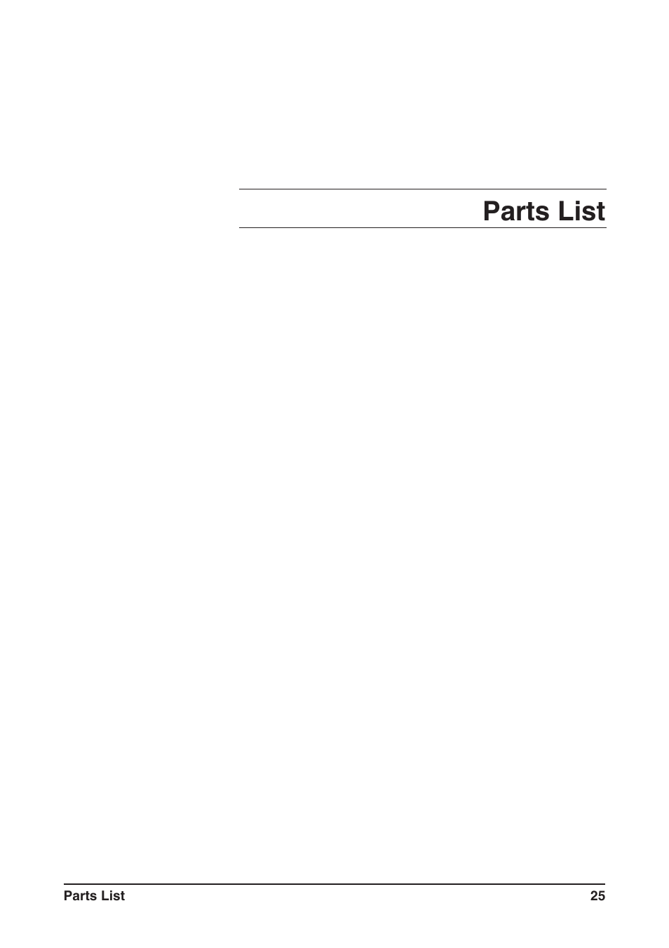 Parts list | SoundCraft CPS2000 User Manual | Page 29 / 52