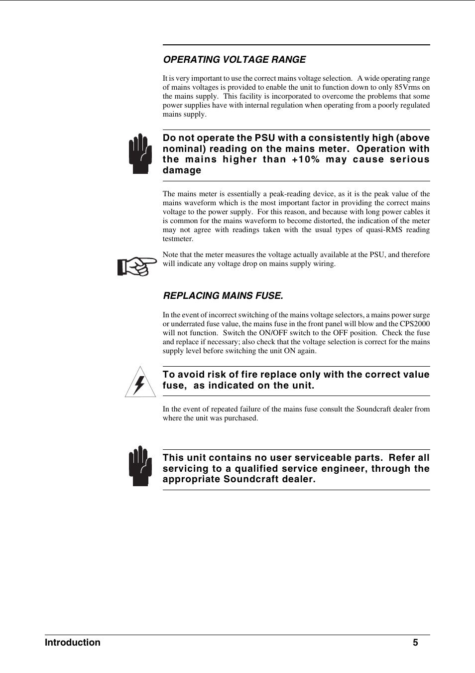 SoundCraft CPS2000 User Manual | Page 9 / 52