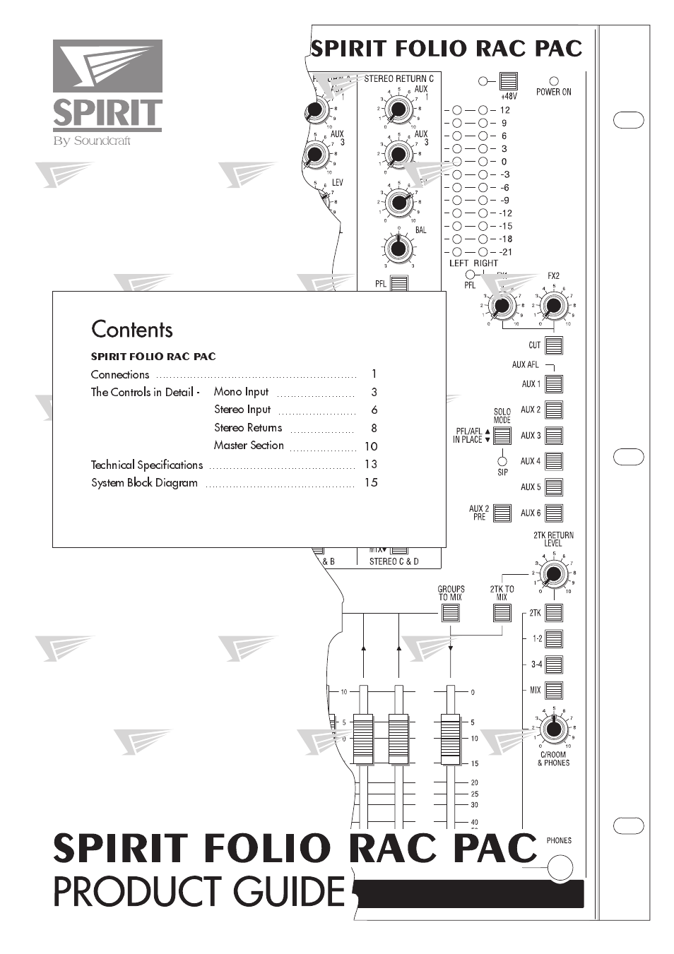 SoundCraft Spirit Folio Rac Pac User Manual | 23 pages