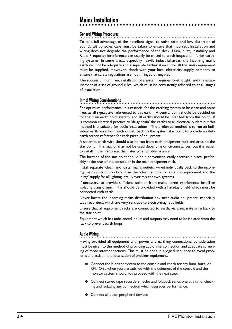 SoundCraft Five Monitor Series User Manual | Page 12 / 50