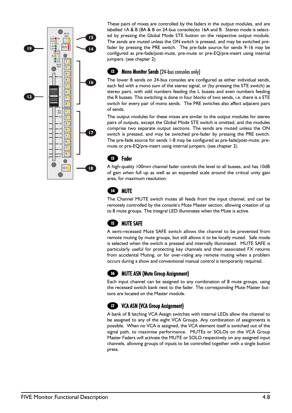 SoundCraft Five Monitor Series User Manual | Page 34 / 50