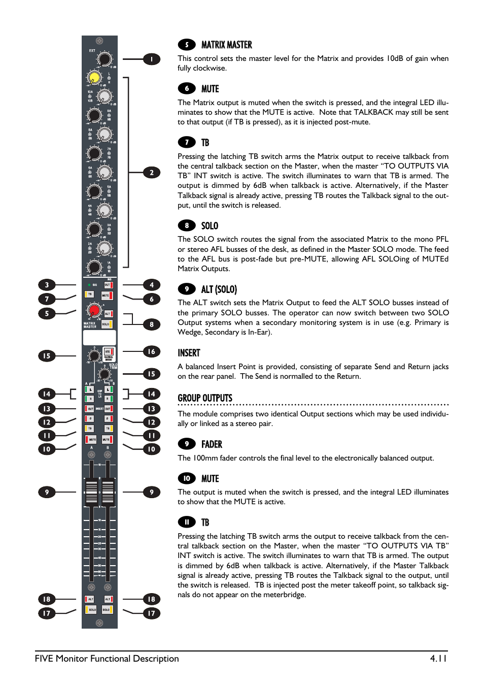 SoundCraft Five Monitor Series User Manual | Page 37 / 50