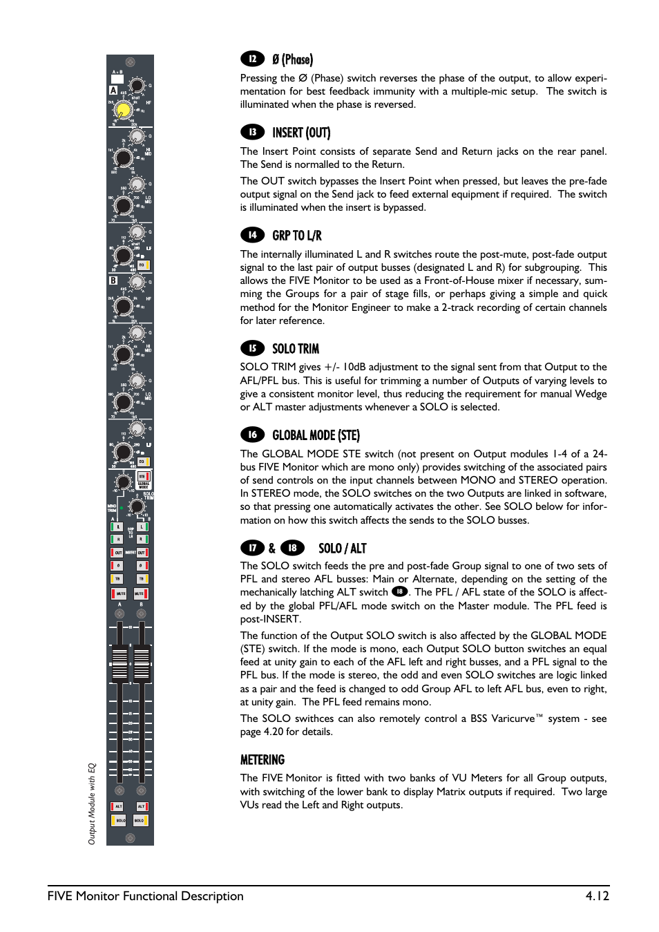 SoundCraft Five Monitor Series User Manual | Page 38 / 50