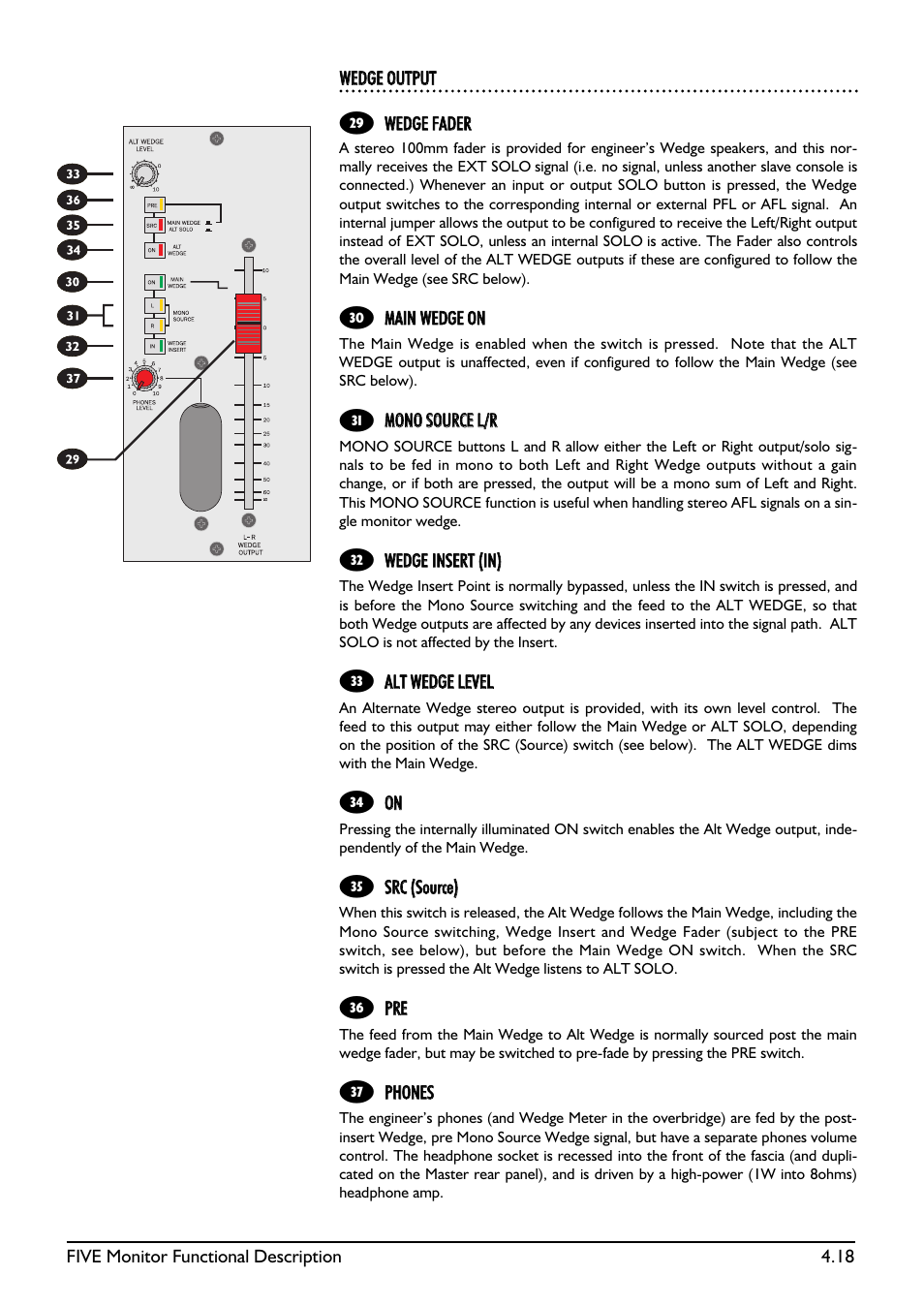 SoundCraft Five Monitor Series User Manual | Page 44 / 50