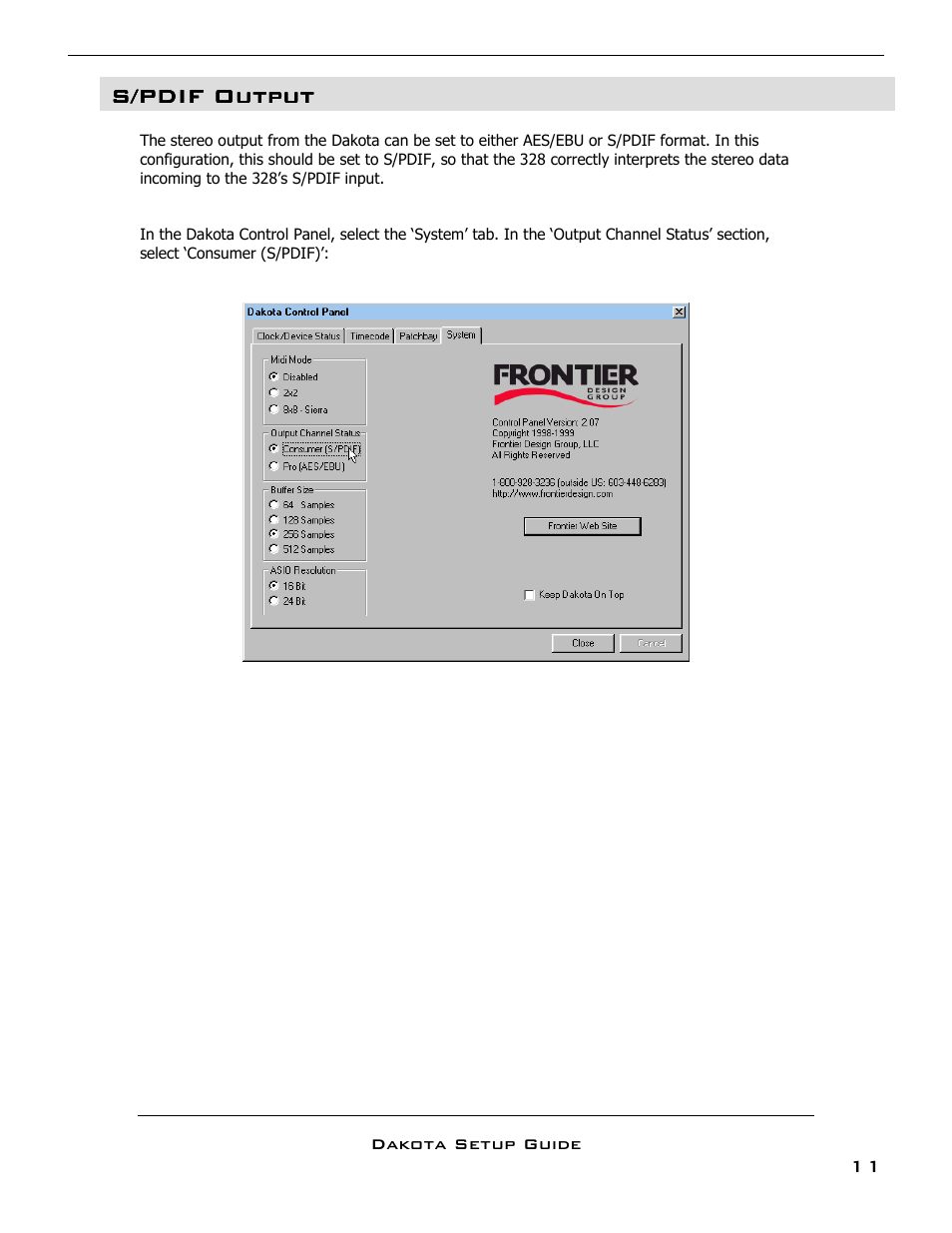 S/pdif output | SoundCraft DAKOTA 328 User Manual | Page 12 / 16