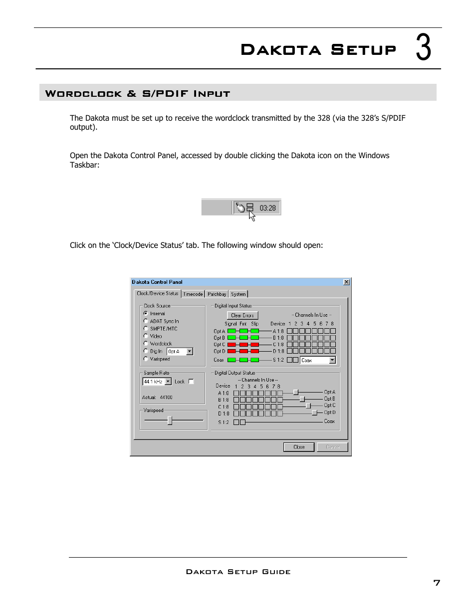 Dakota setup | SoundCraft DAKOTA 328 User Manual | Page 8 / 16