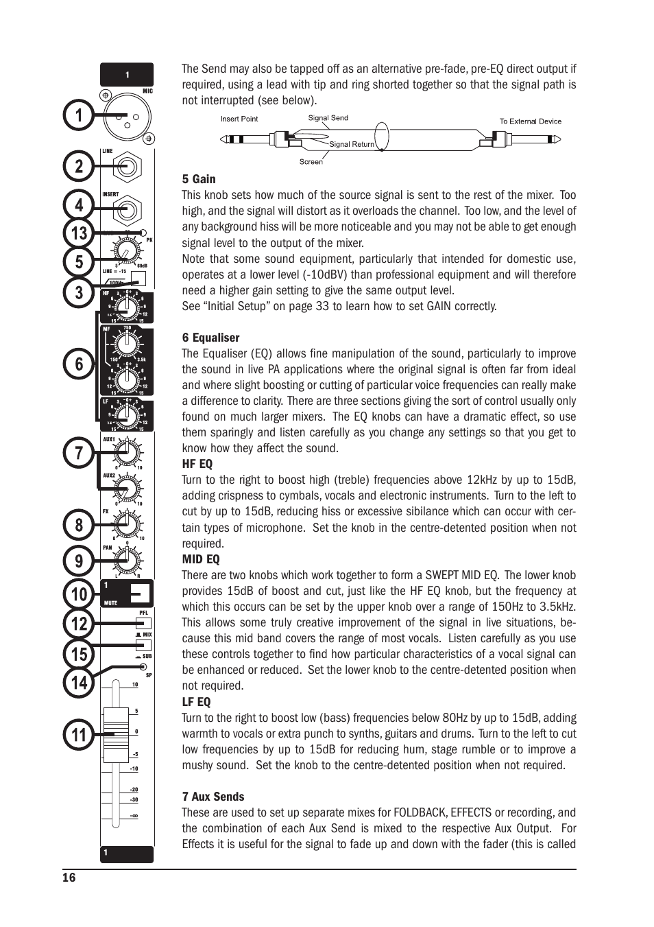 SoundCraft MFX User Manual | Page 16 / 48