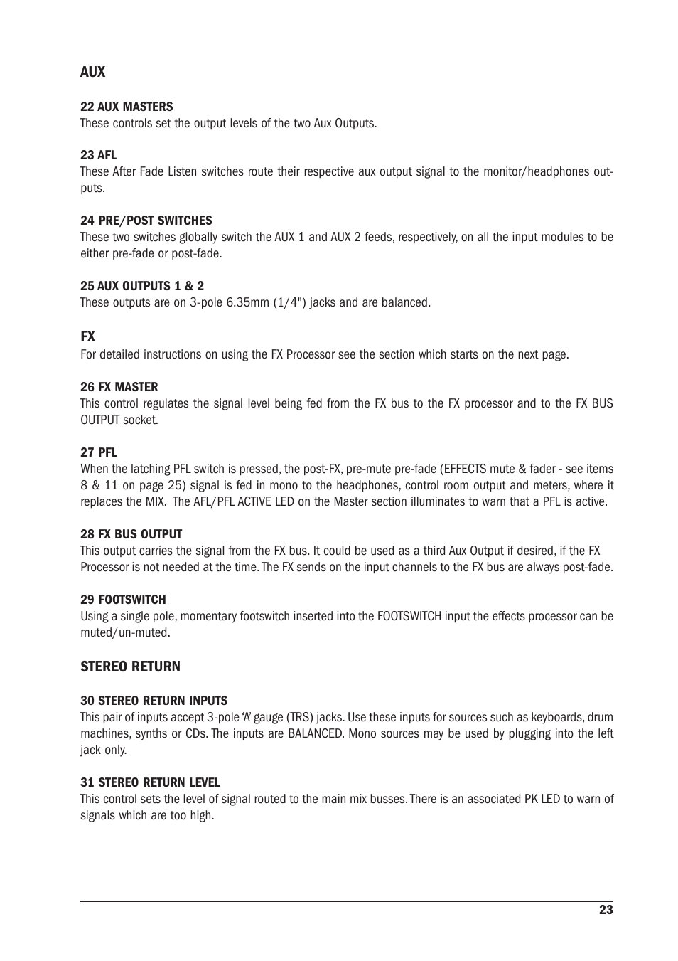 SoundCraft MFX User Manual | Page 23 / 48