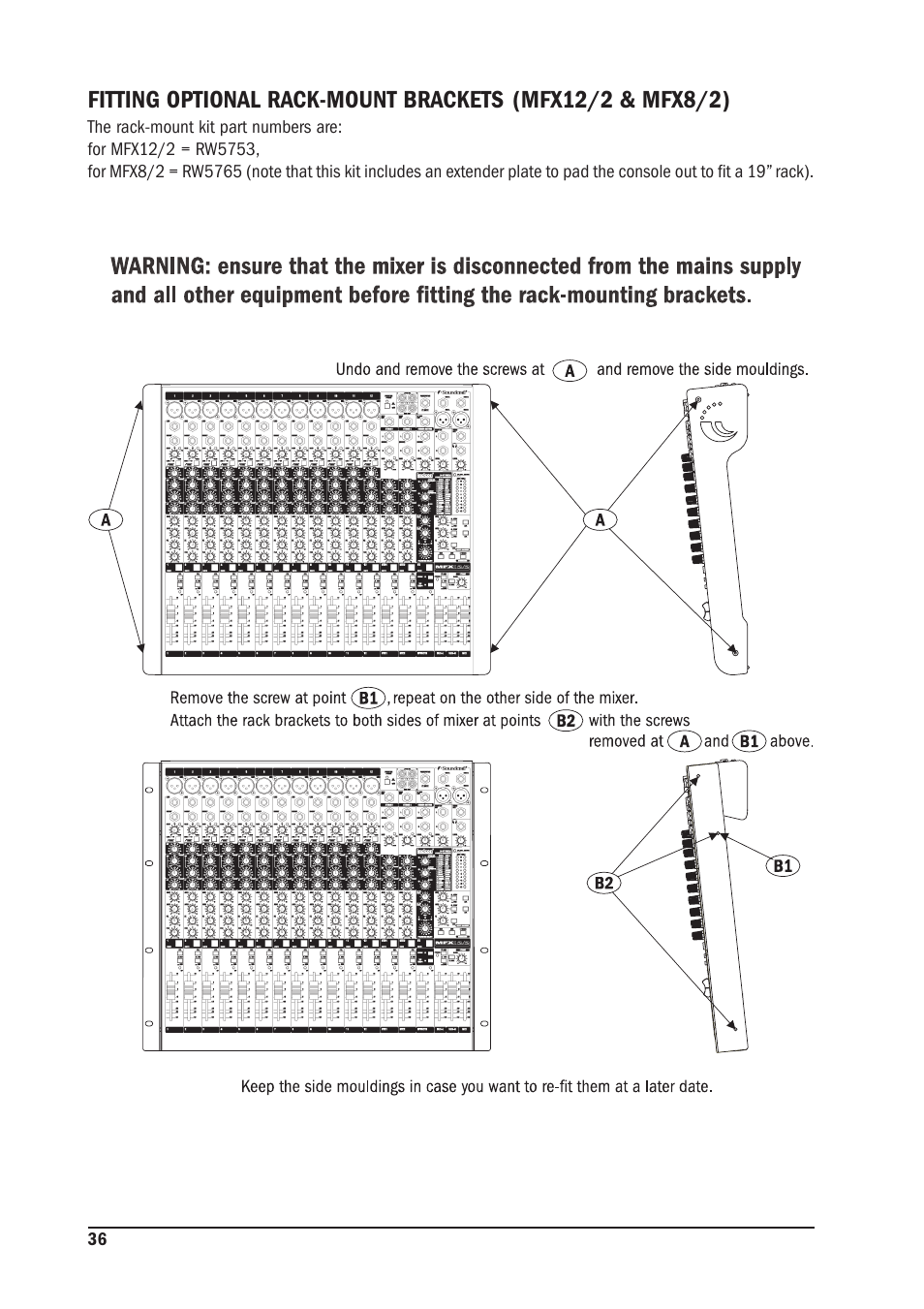 SoundCraft MFX User Manual | Page 36 / 48