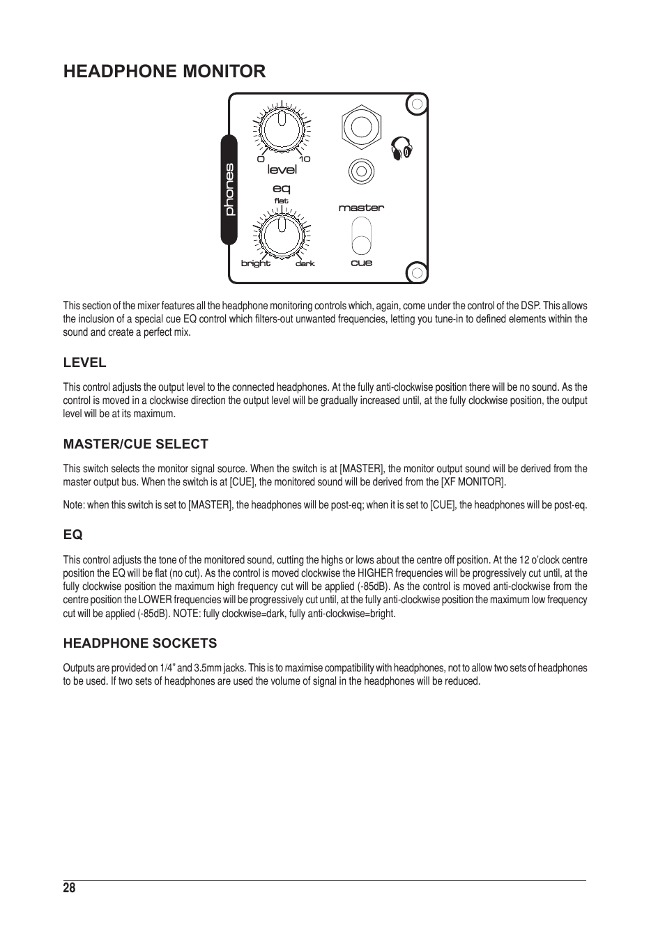 Headphone monitor | SoundCraft UREI 1601E User Manual | Page 28 / 56