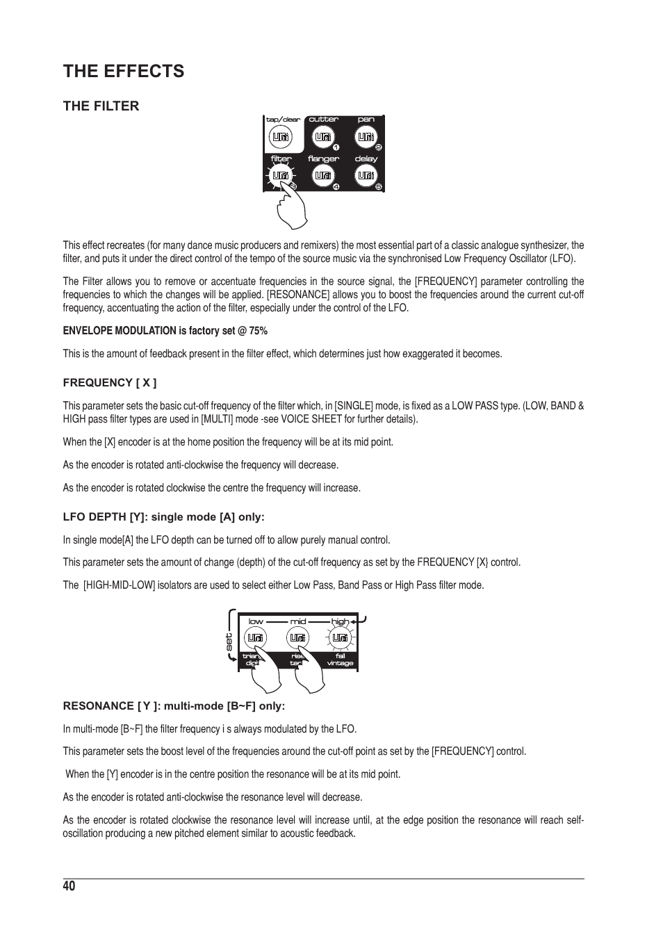 The effects | SoundCraft UREI 1601E User Manual | Page 40 / 56