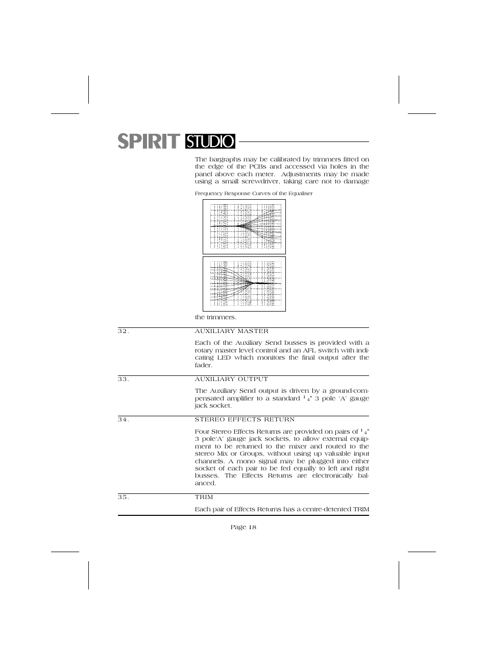 SoundCraft Audio Mixing Console Model Spirit Studio User Manual | Page 20 / 38