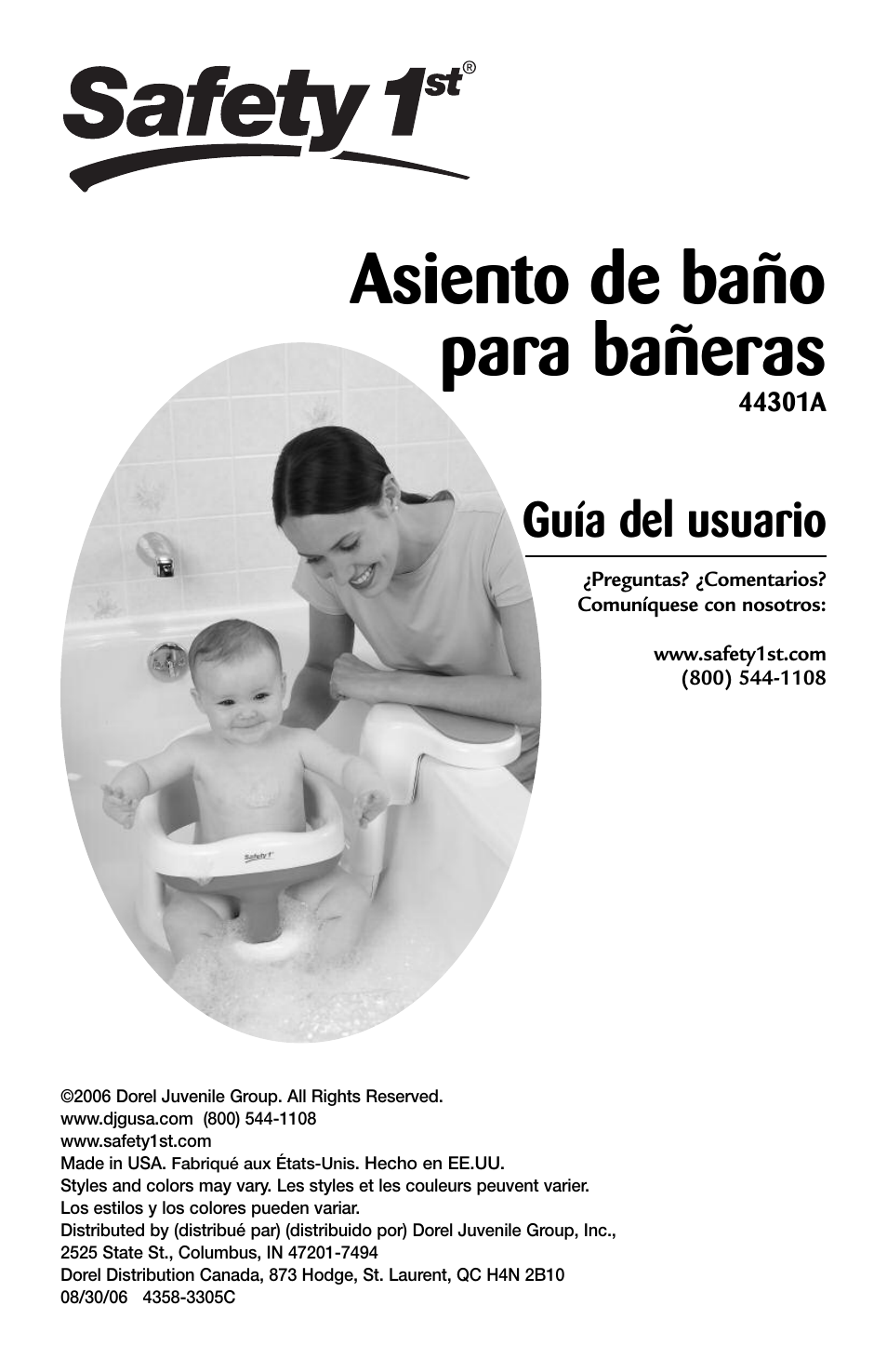 Asiento de baño para bañeras, Guía del usuario | Safety 1st 44301A User Manual | Page 15 / 21