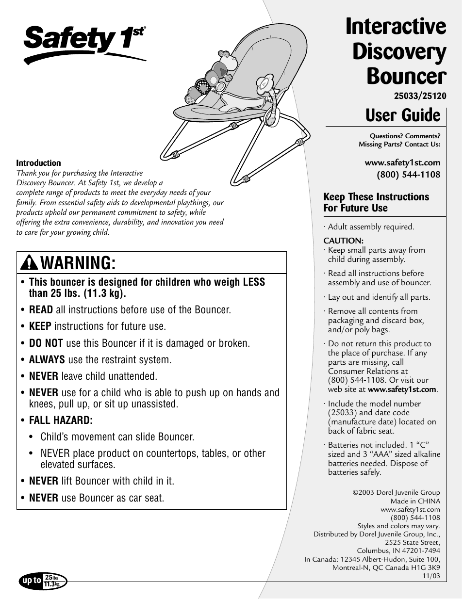 Safety 1st 25120 User Manual | 12 pages
