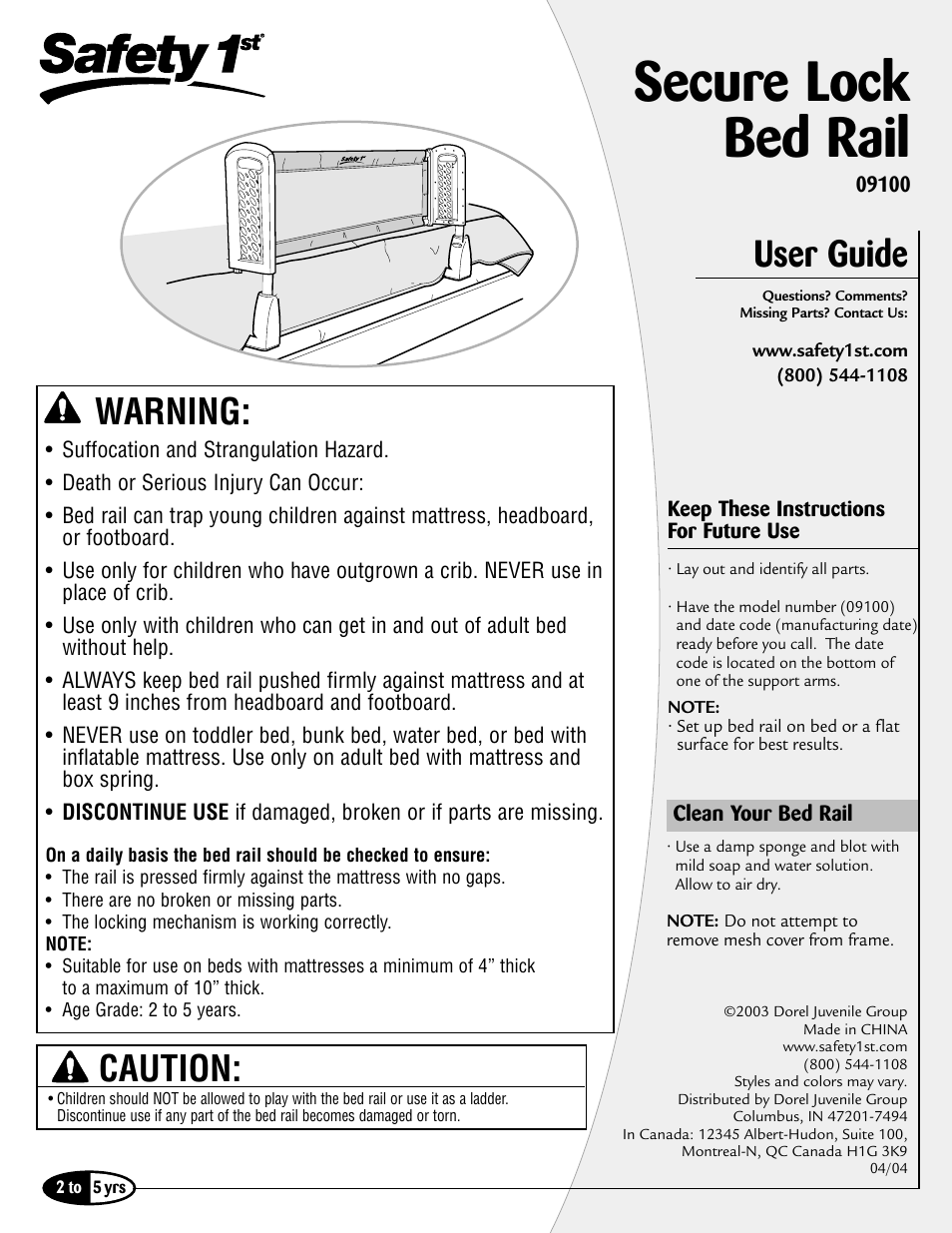 Safety 1st 9100 User Manual | 12 pages