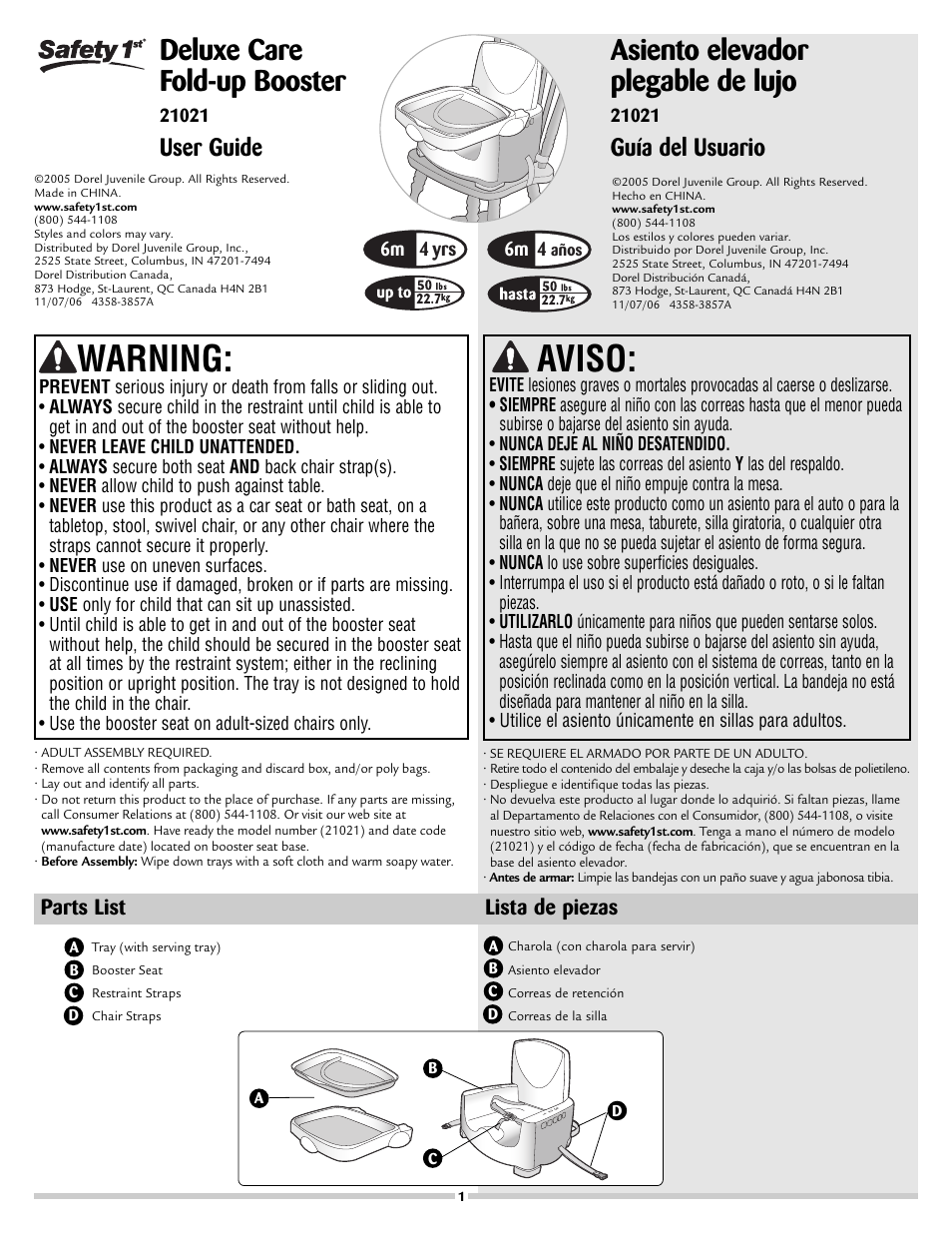 Safety 1st 21021 User Manual | 4 pages