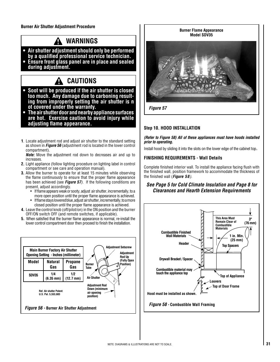 Warnings, Cautions | Superior SDV35 User Manual | Page 31 / 40