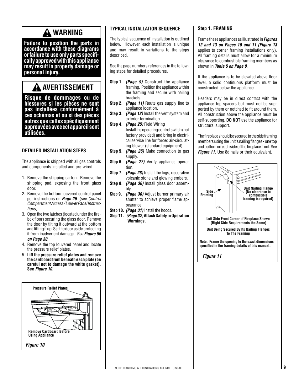 Warning, Avertissement | Superior SDV35 User Manual | Page 9 / 40