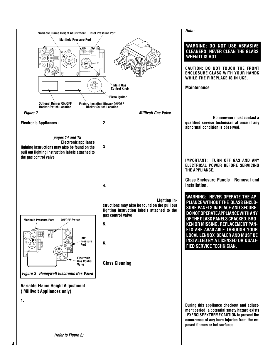 Glass enclosure panels - removal and installation, Maintenance, Glass cleaning | Superior NMC-LCDC User Manual | Page 4 / 20
