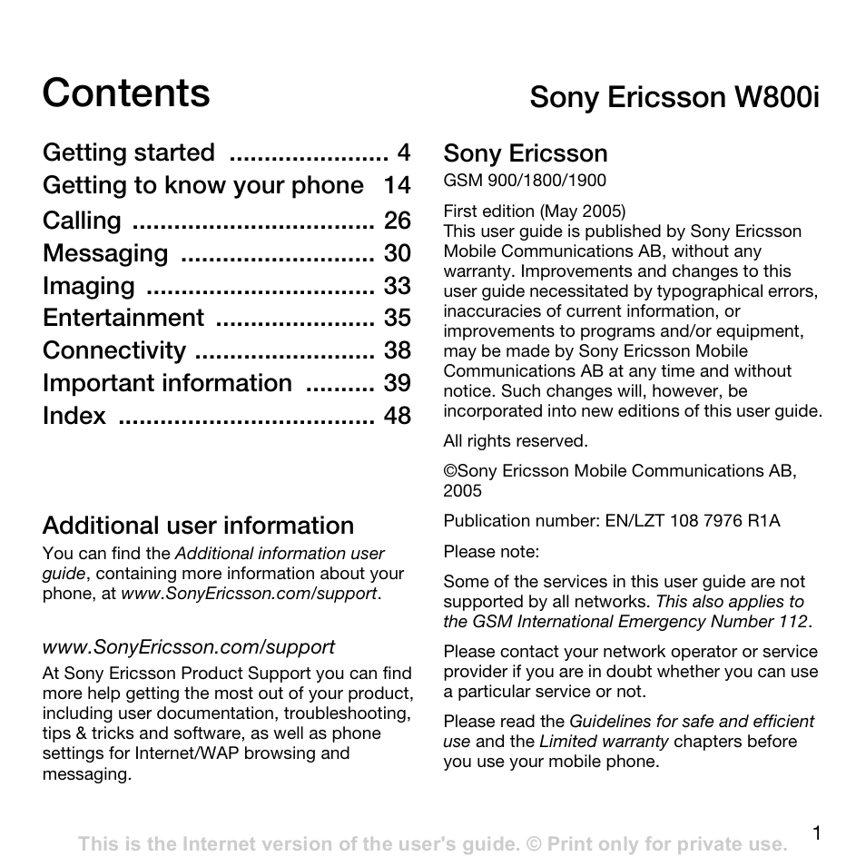 Superior W800I User Manual | 49 pages