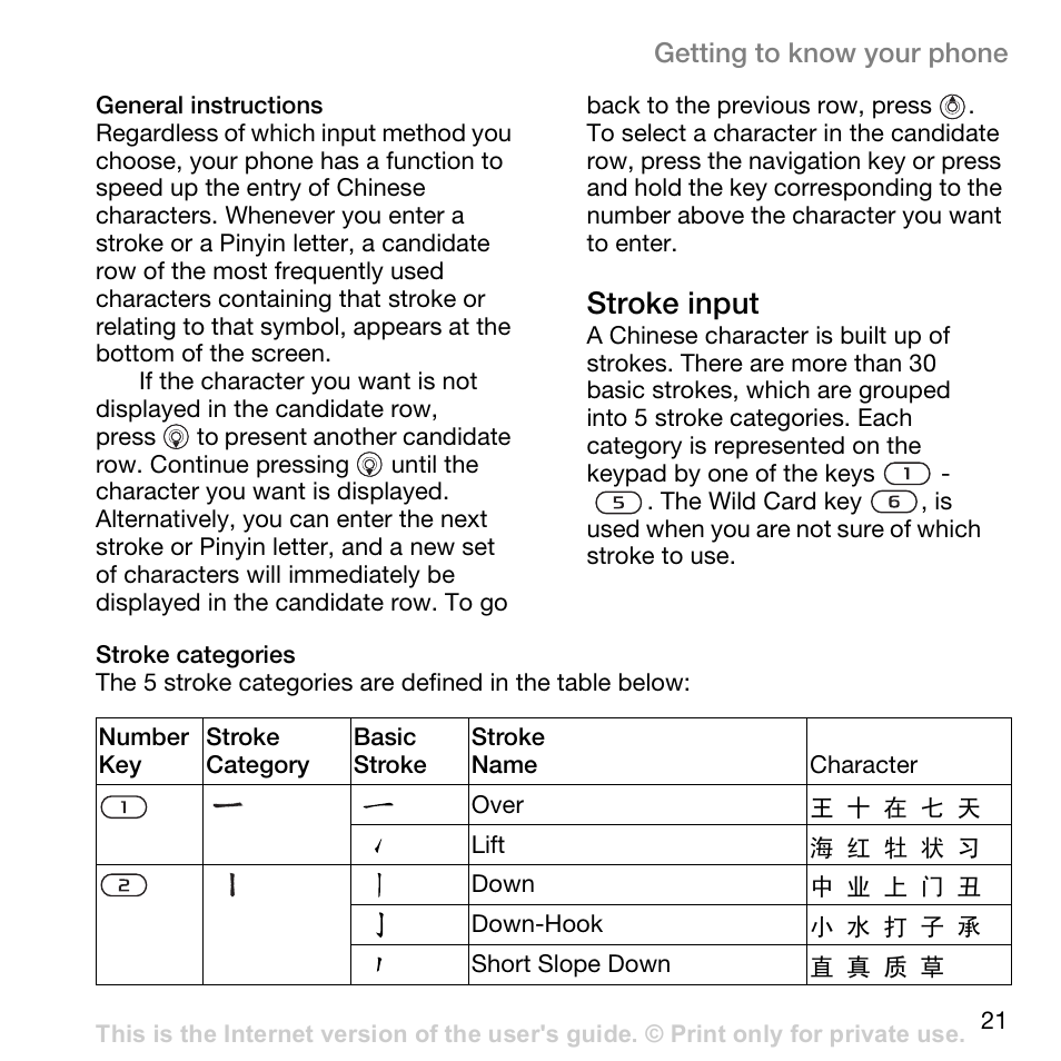 Stroke input | Superior W800I User Manual | Page 21 / 49