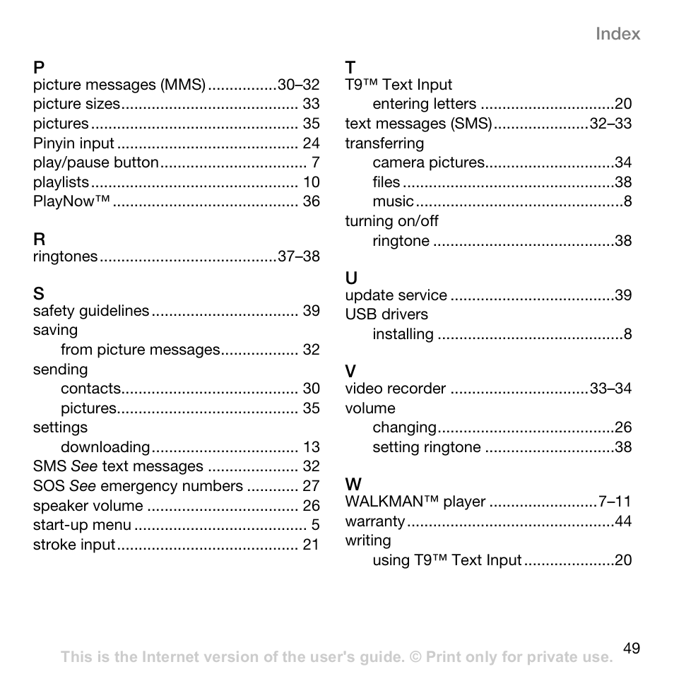 Superior W800I User Manual | Page 49 / 49
