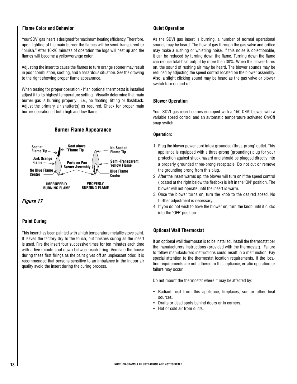 Burner flame appearance figure 17 | Superior SDVI User Manual | Page 18 / 28