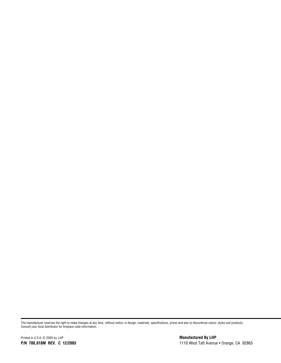 Superior UNVENTED FIREBOXES UVFC-500 User Manual | Page 12 / 12