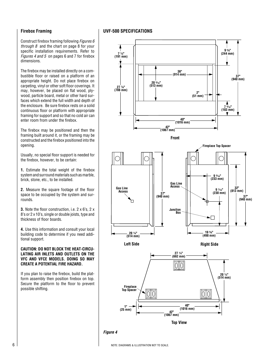 Superior UNVENTED FIREBOXES UVFC-500 User Manual | Page 6 / 12