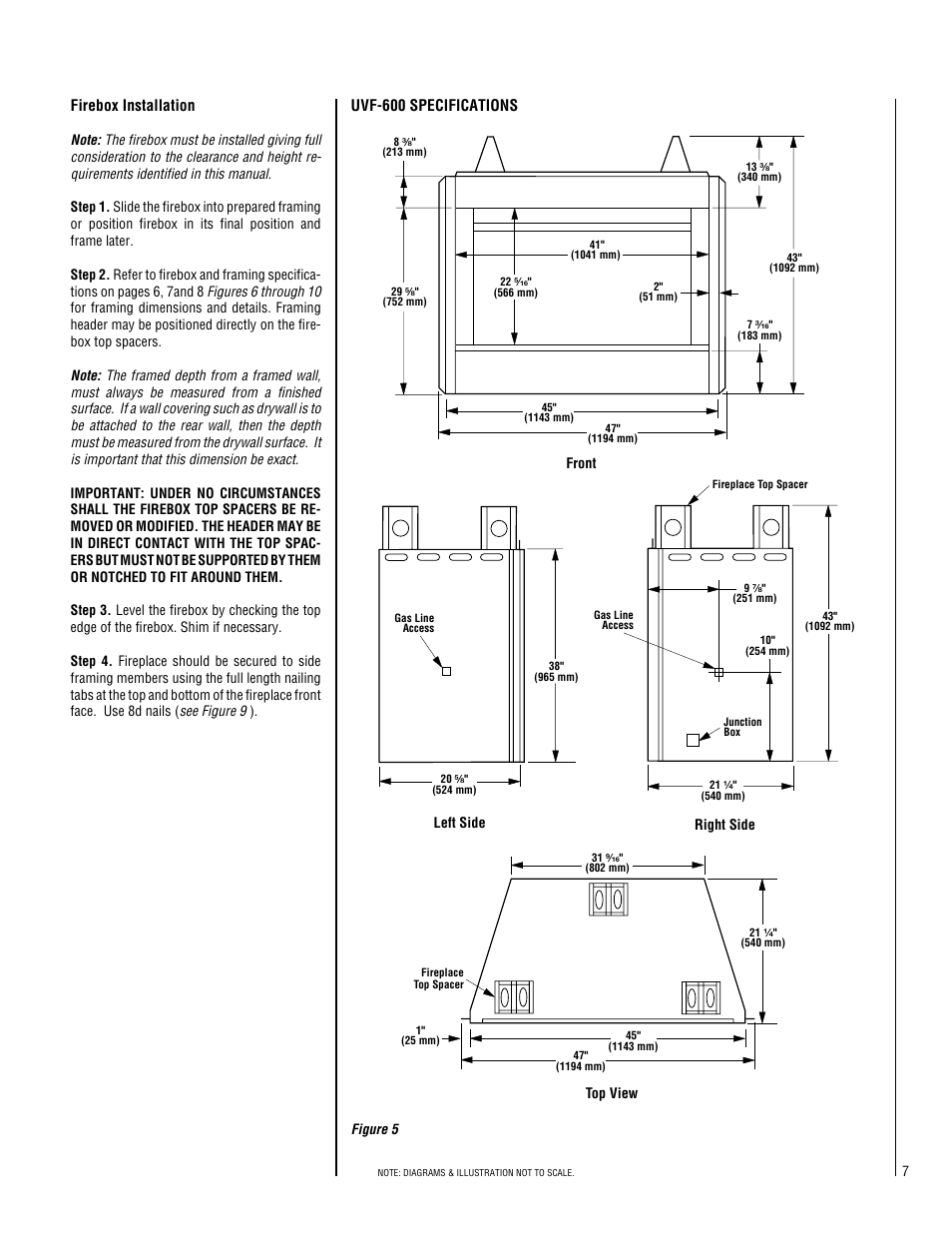 Superior UNVENTED FIREBOXES UVFC-500 User Manual | Page 7 / 12