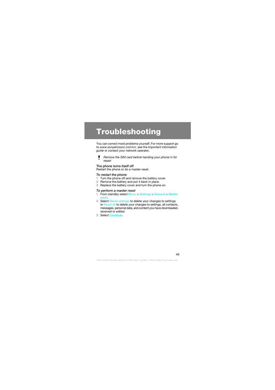 Troubleshooting | Superior Z258C User Manual | Page 44 / 48