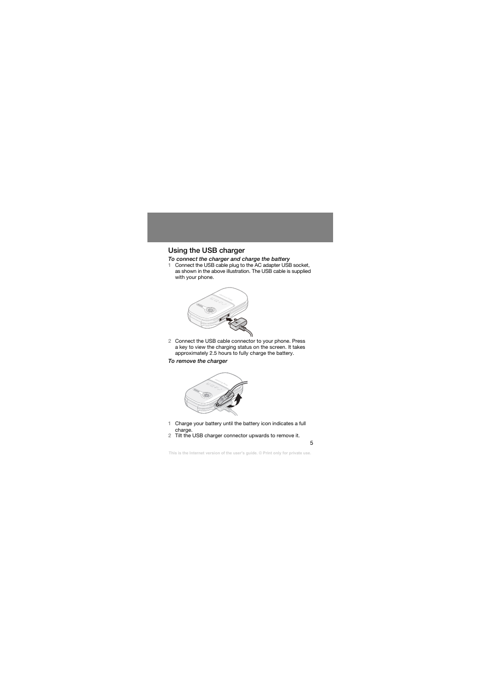Using the usb charger | Superior Z258C User Manual | Page 5 / 48