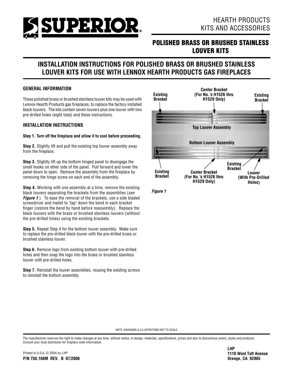 Superior H1526 User Manual | 1 page