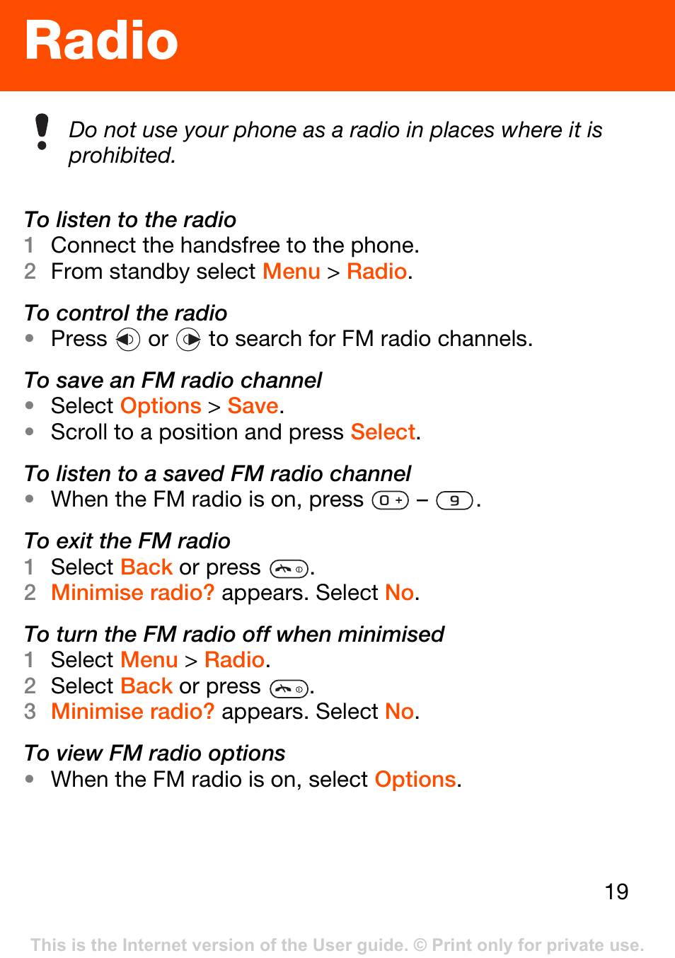 Radio | Superior W302 User Manual | Page 19 / 42