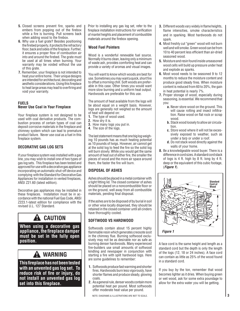 Warning, Caution | Superior HCD36MH User Manual | Page 3 / 8