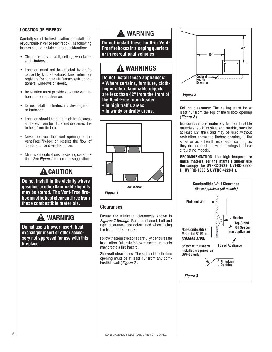 Caution, Warning, Warnings | Superior UVFRC-4228-H User Manual | Page 6 / 20