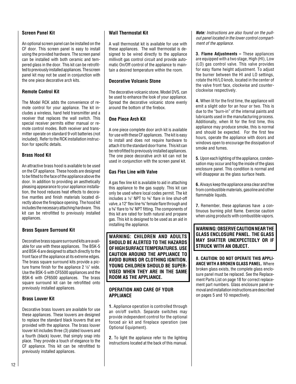 Superior STANDARD SERIES CF6500-CMN User Manual | Page 12 / 20