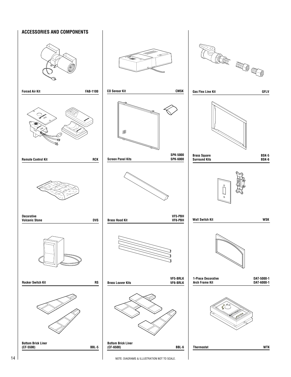 Accessories and components | Superior STANDARD SERIES CF6500-CMN User Manual | Page 14 / 20