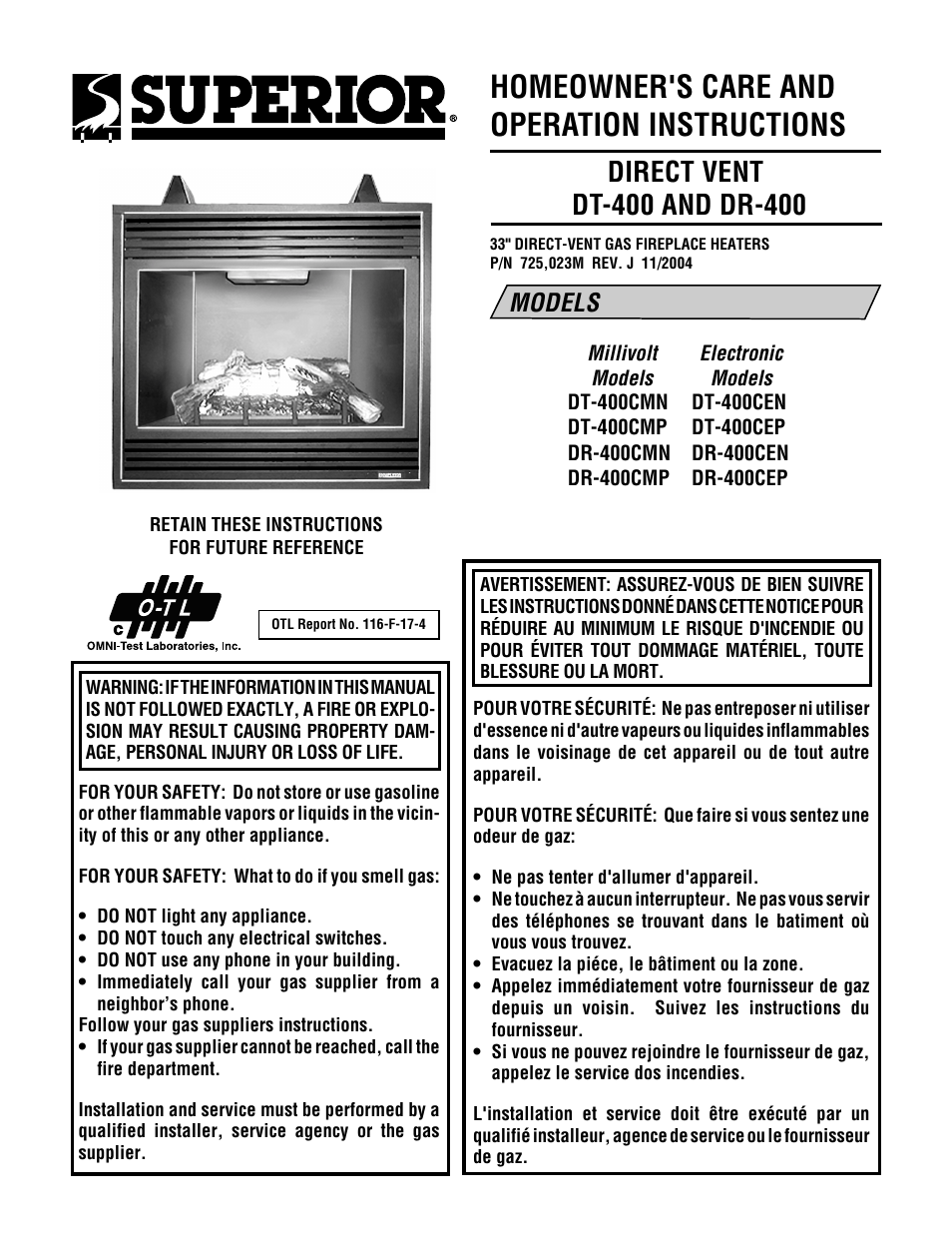 Superior NMC004-TD User Manual | 20 pages